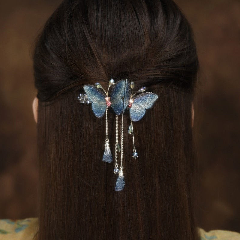 Beautiful Butterfly Hair Clip with Tassels