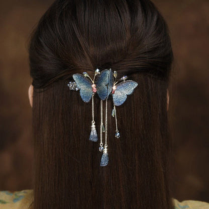 Beautiful Butterfly Hair Clip with Tassels