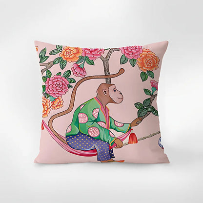 Colorful Animal Print Throw Pillow Cover