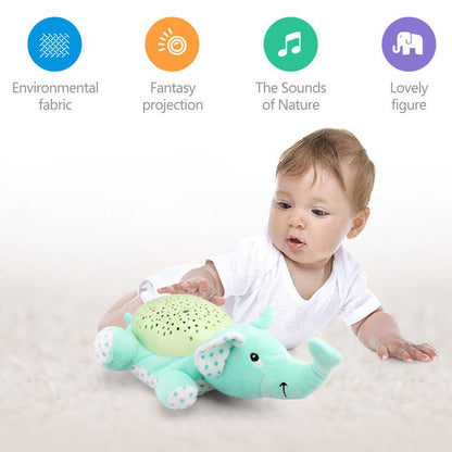 Cuddly Night Light Plush Toy with Music and Star Projector