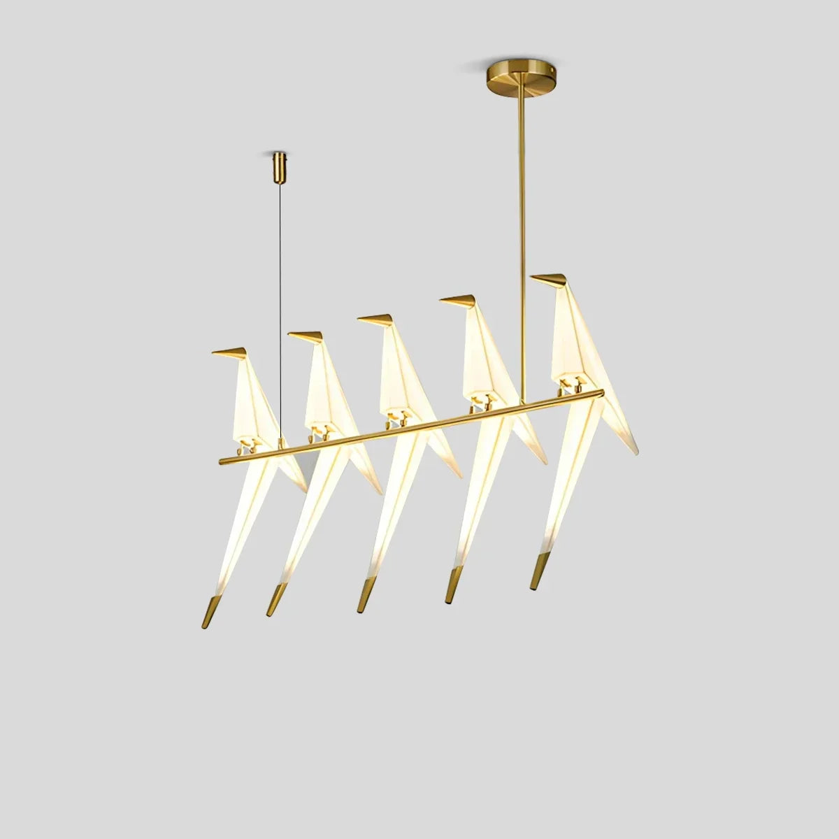 Delicate White Bird Pendant Light Fixture