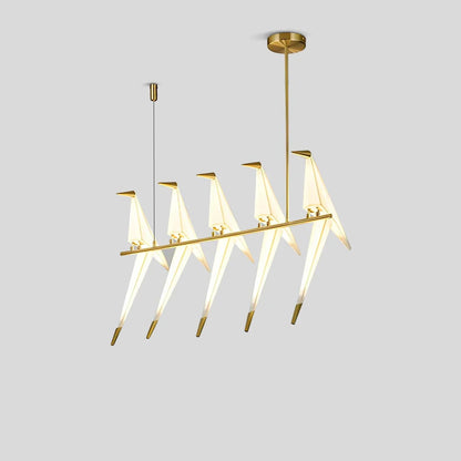Delicate White Bird Pendant Light Fixture