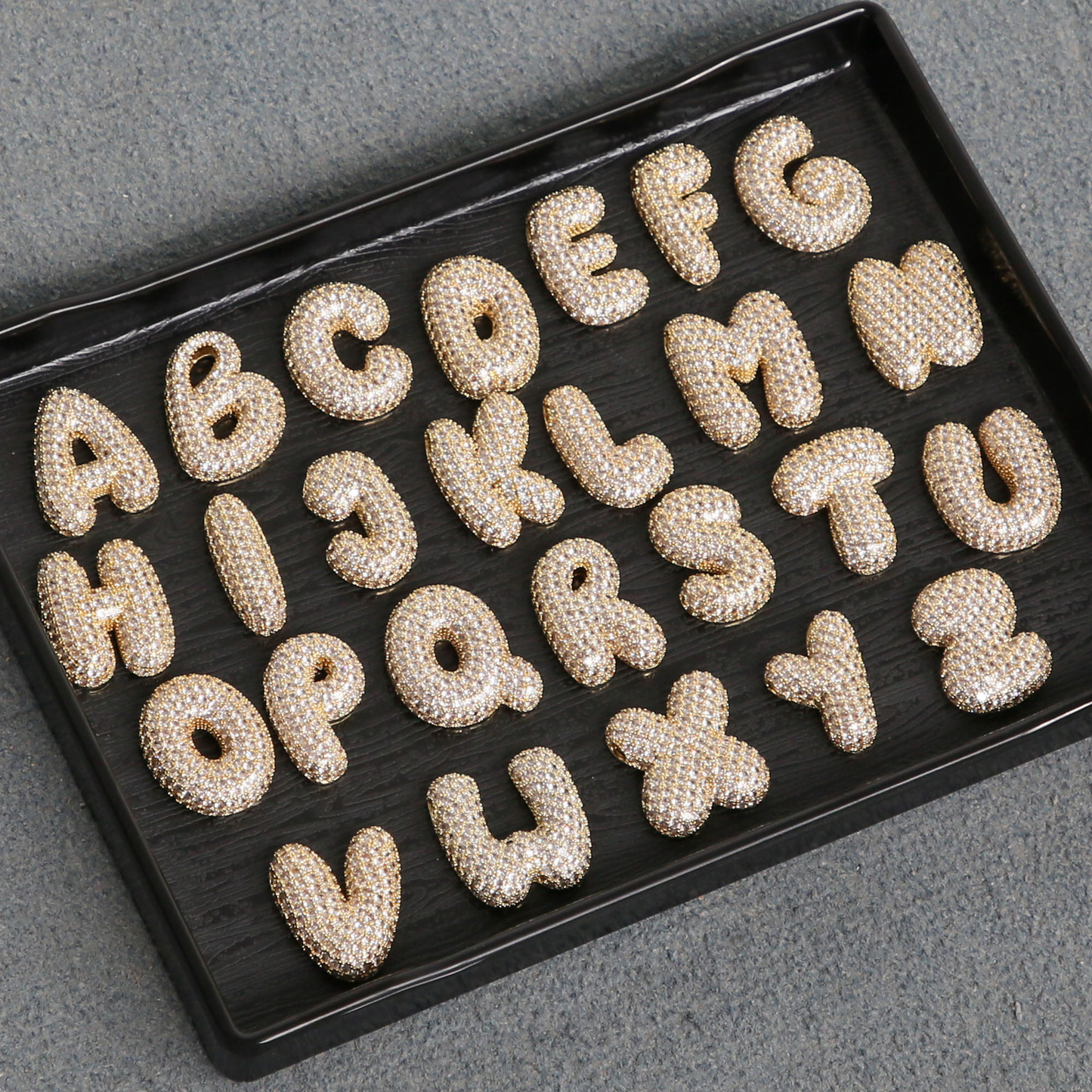 Sparkly Letter Diamond Pendent Necklace