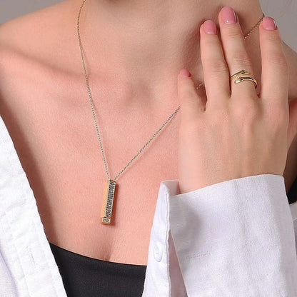 Glamorous Diamond Cut Pendant Necklace