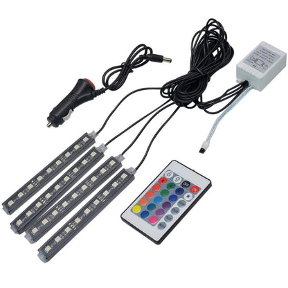 Colorful Car LED Strip Light with Wireless Remote Control