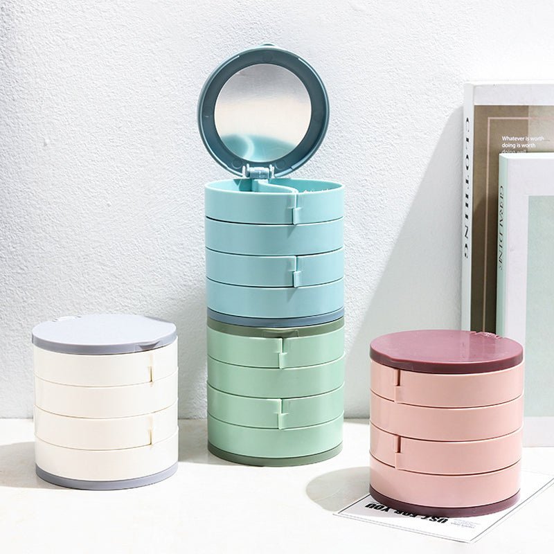 Spinning Jewelry Organizer Box for Women