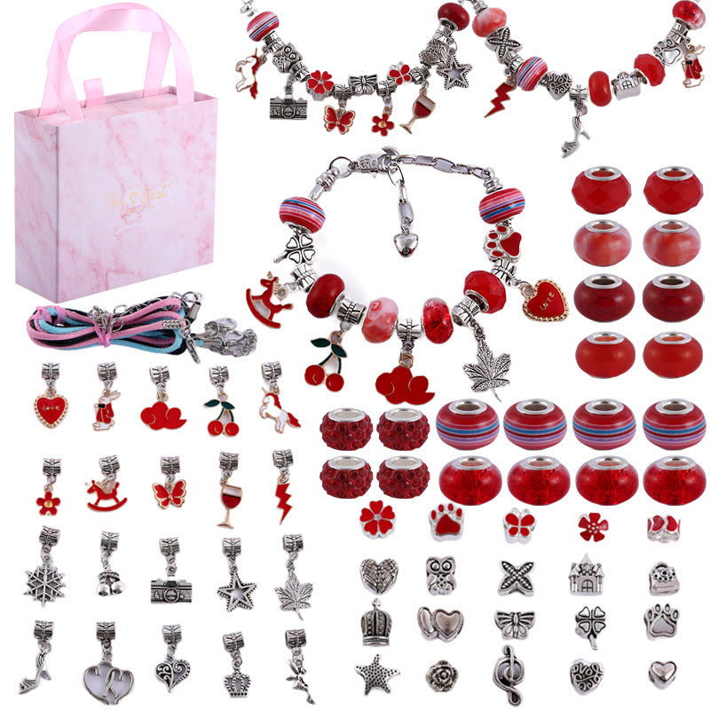 Fun Bead Jewelry Making Kit For Kids With Sparkly Gems