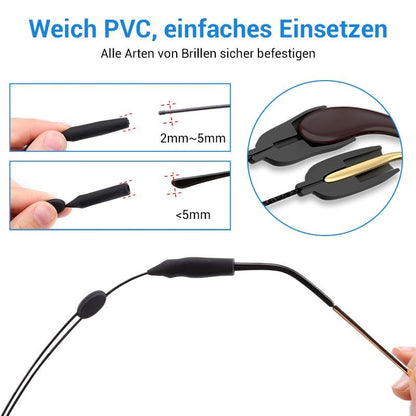 Soft Rubber Eyeglass Retainer Straps (2 Pack)