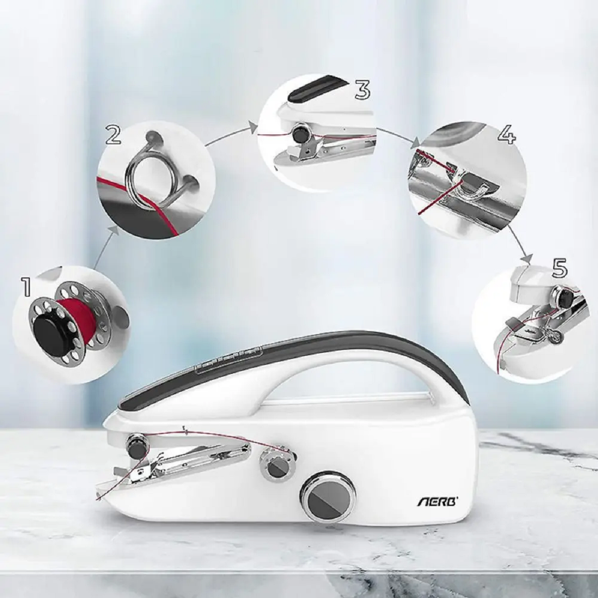 Compact Portable Sewing Machine for DIY Crafts