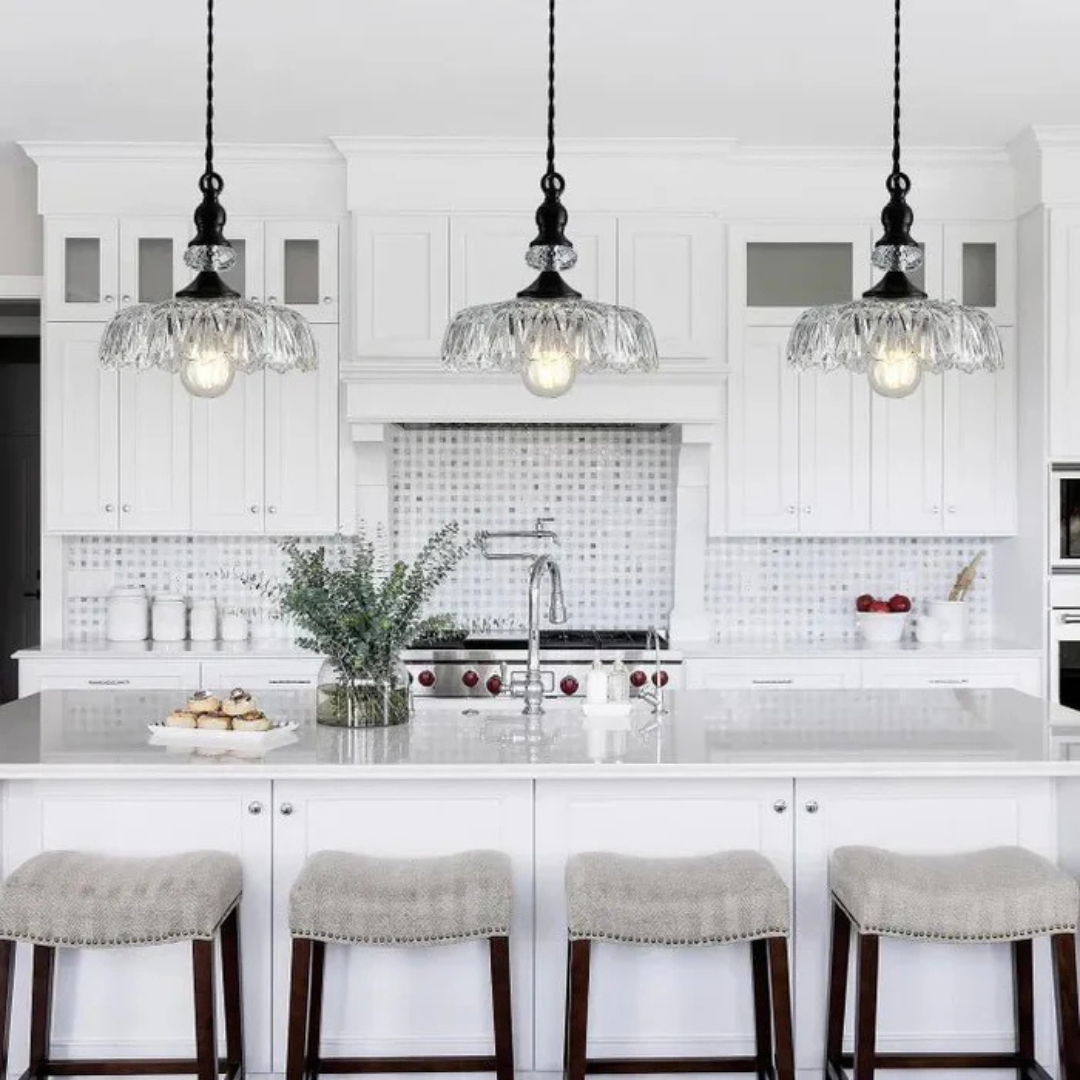 Classic Elegant Pendant Glass Lamp