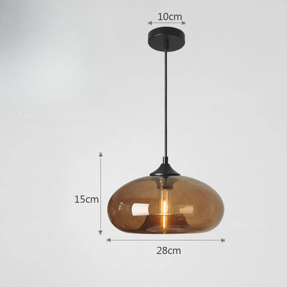 Vibrant Hanging Glass Ceiling Light