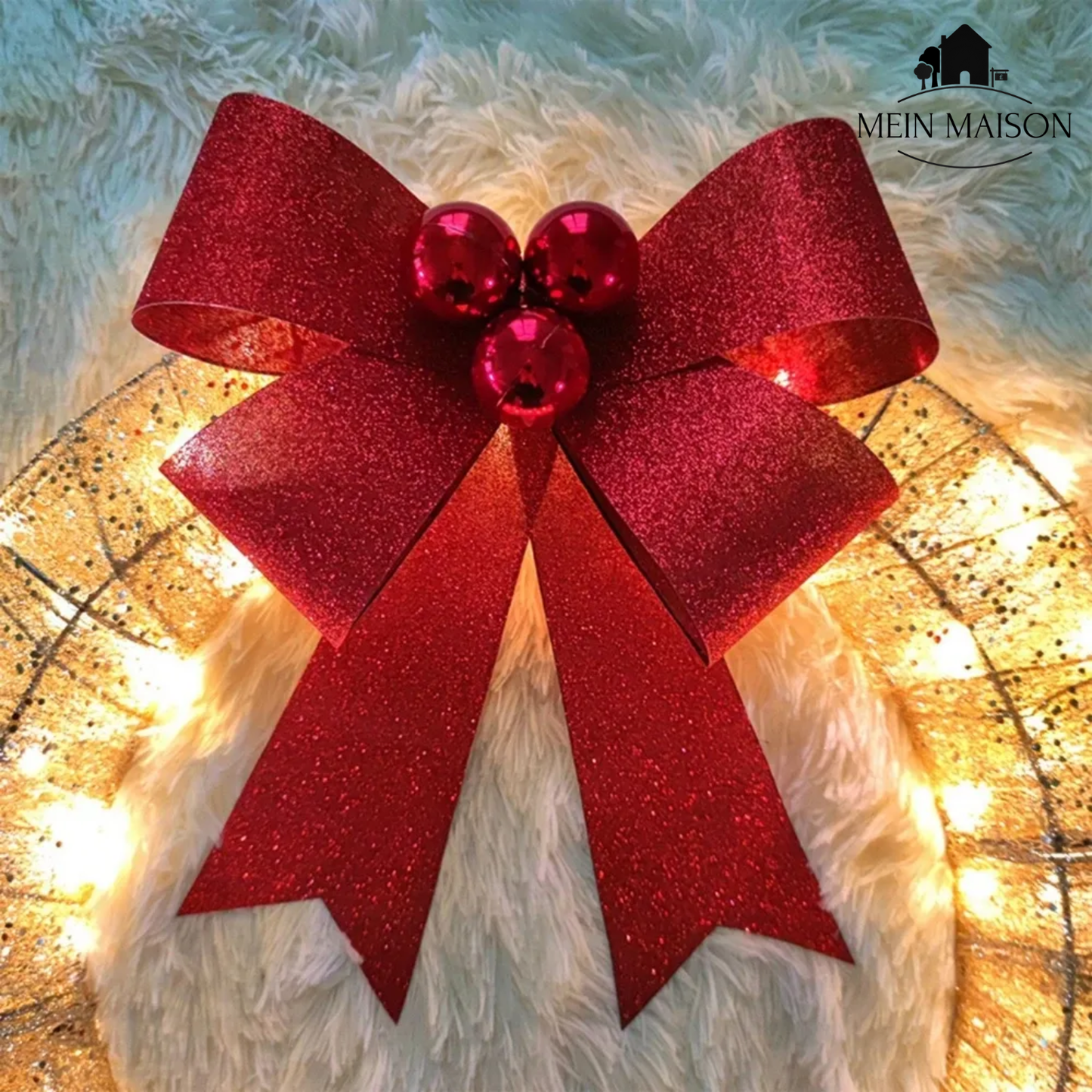 Bright Christmas Wreath with LED Lights