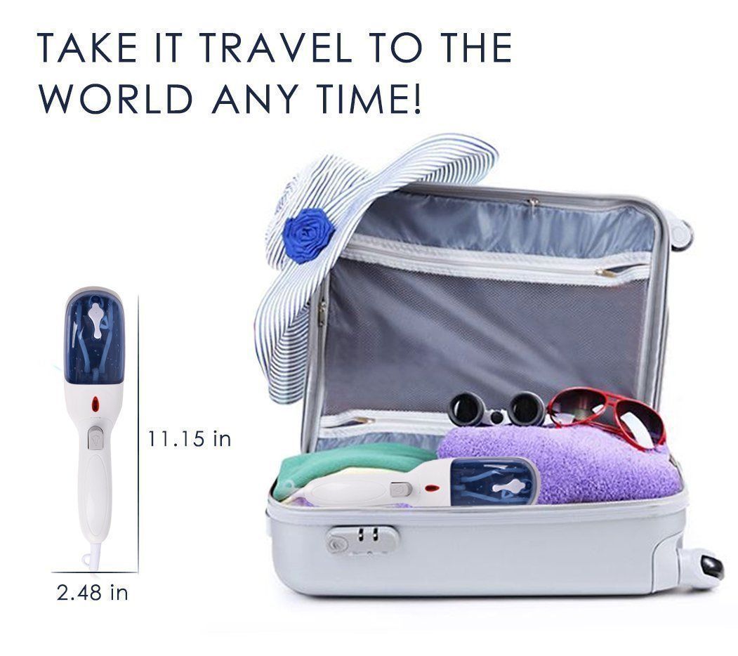 Portable Mini Steam Iron with Cleaning Brush