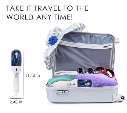 Portable Mini Steam Iron with Cleaning Brush