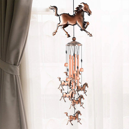 Vintage Bronze Horse Outdoor Windchime - Luxicro