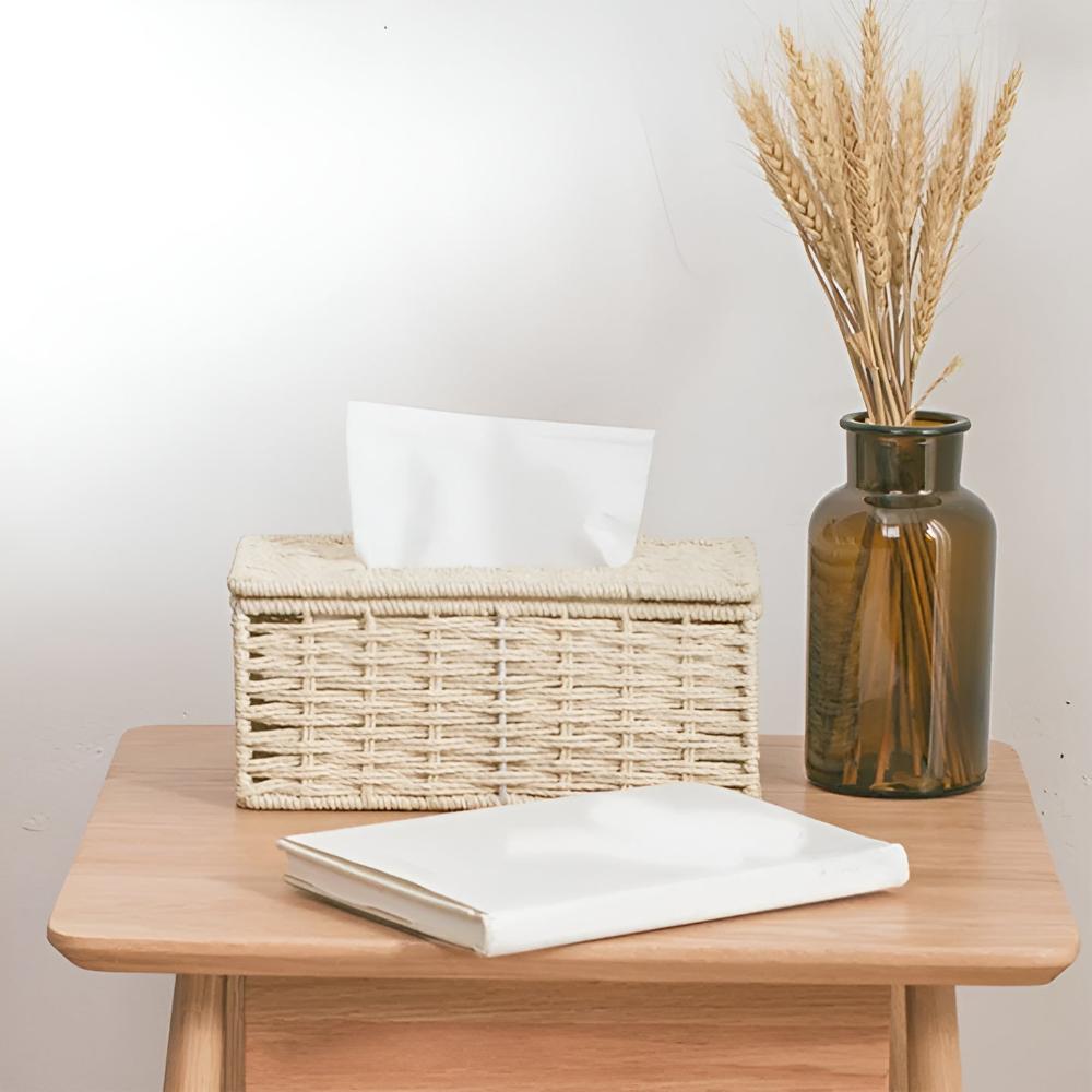 Natural Woven Tissue Holder - Luxicro