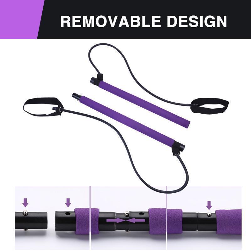 Compact Home Pilates Exercise Bar Kit