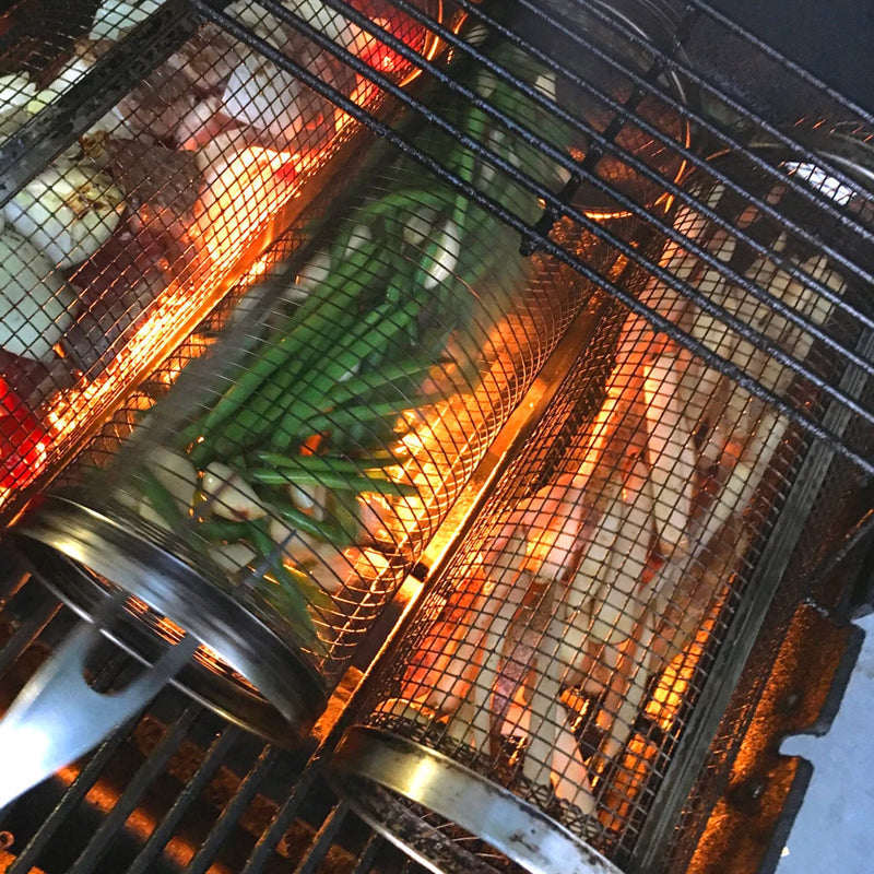 Compact Travel Camping BBQ Grill Basket
