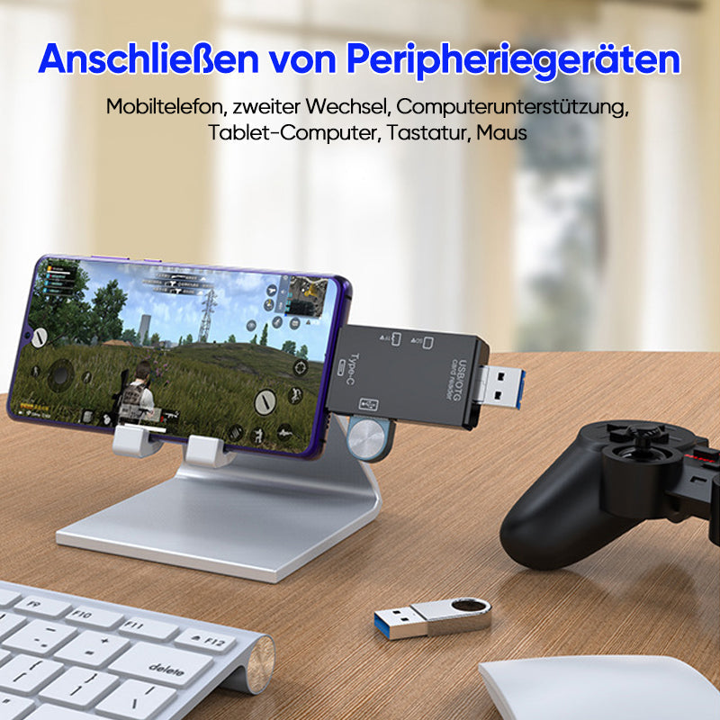 Versatile 6-in-1 USB Card Reader