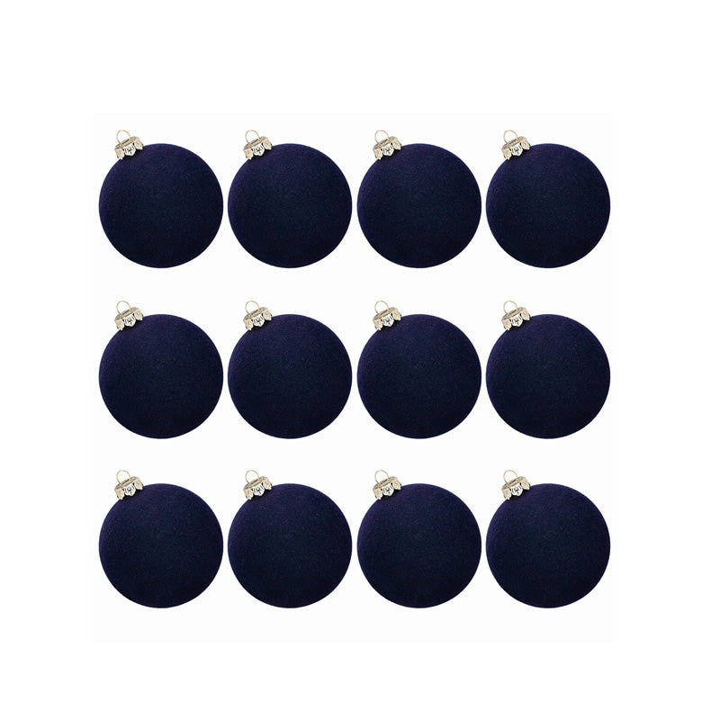 Soft Velvet Christmas Ornaments 12 Piece Set