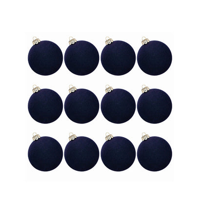 Soft Velvet Christmas Ornaments 12 Piece Set