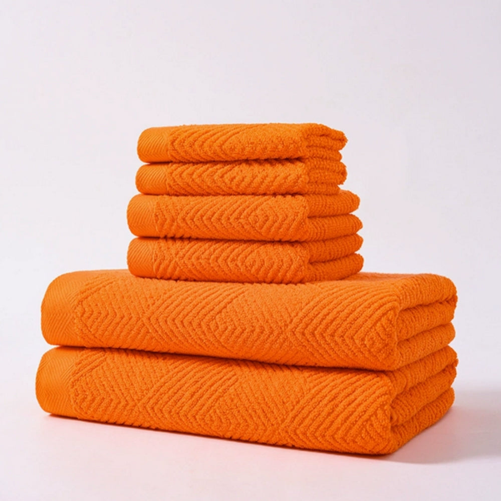 Soft Absorbent Cotton Towels 6 Piece Set