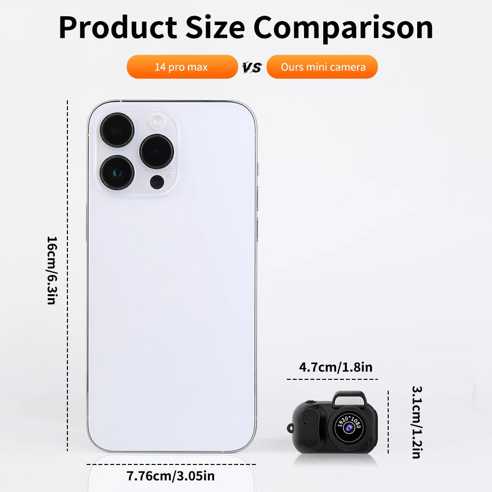 Compact Travel Video Camera 1080P HD