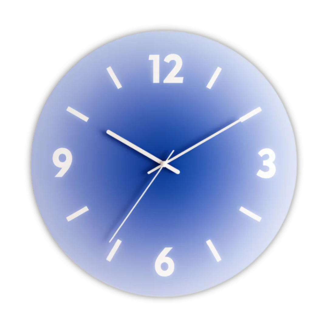 Elegant Circular Glass Wall Timepiece