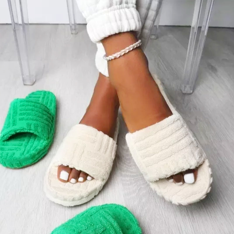 Plush Fuzzy Home Slippers