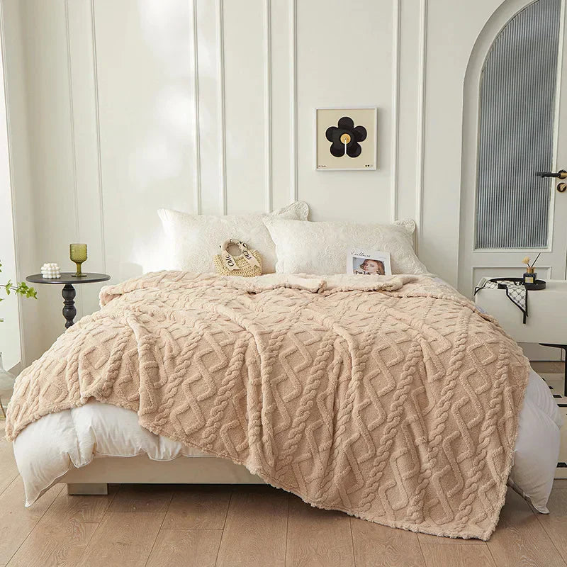 Plush Reversible Wool Blanket