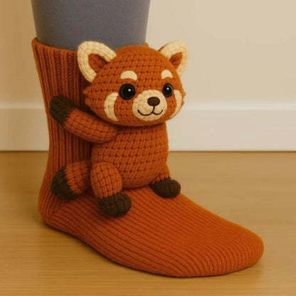 Colorful Sloth Print Crew Socks