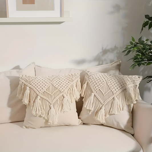 Bohemian Knotted Throw Pillow Cover - Luxicro