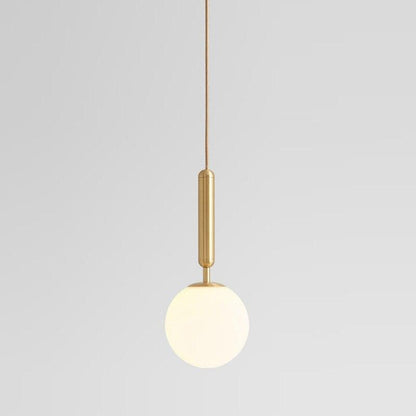 Elegant Glass Hanging Light With Metal Frame