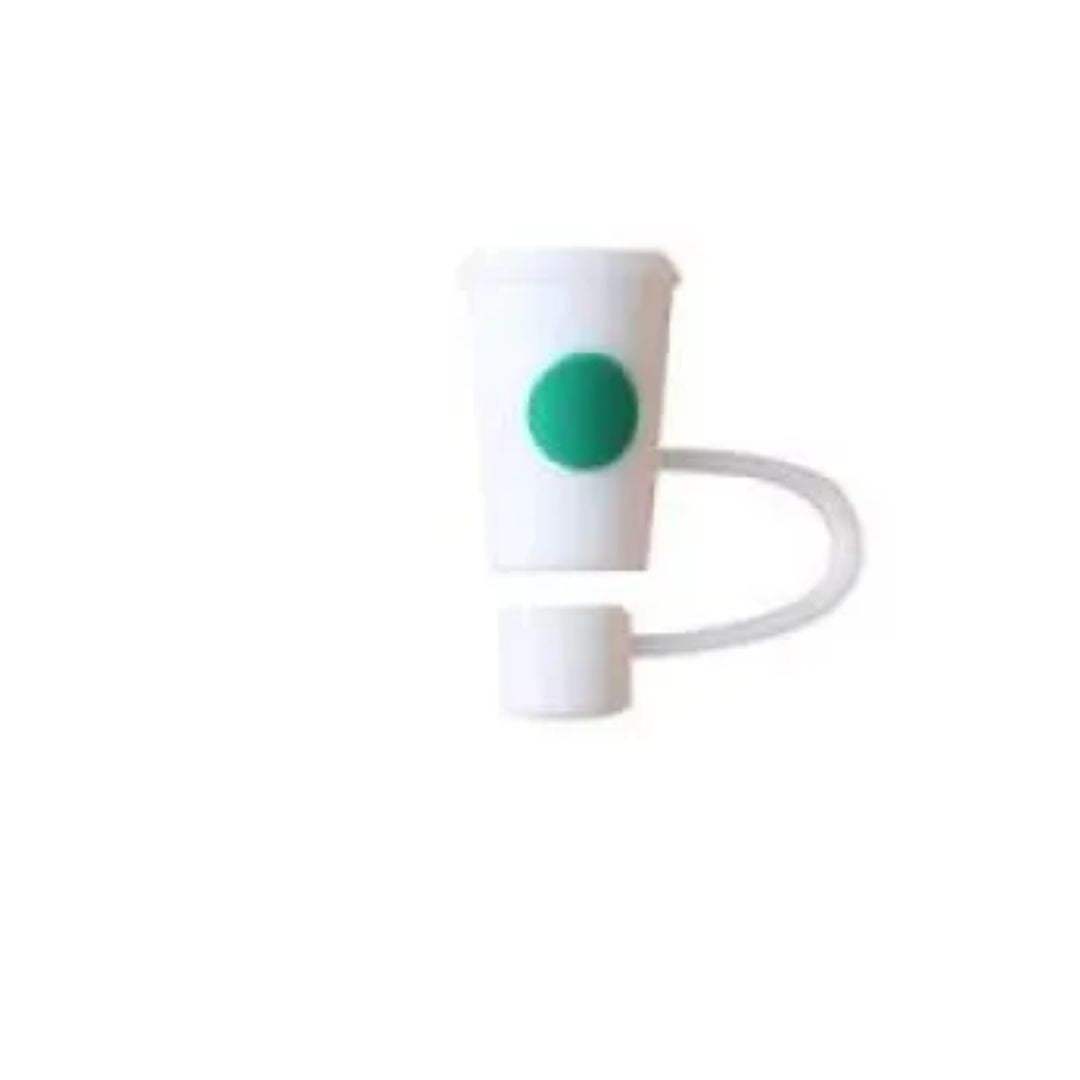 Colorful Silicone Straw Lid & Decorative Tops