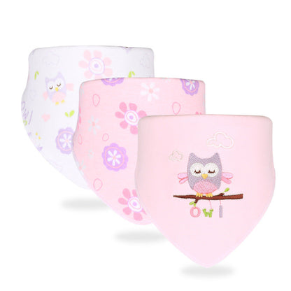 Adorable Baby Drool Bib Set Soft Cotton Cloths