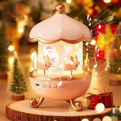 Fun Rotating Rabbit Night Light Lamp for Kids - Luxicro