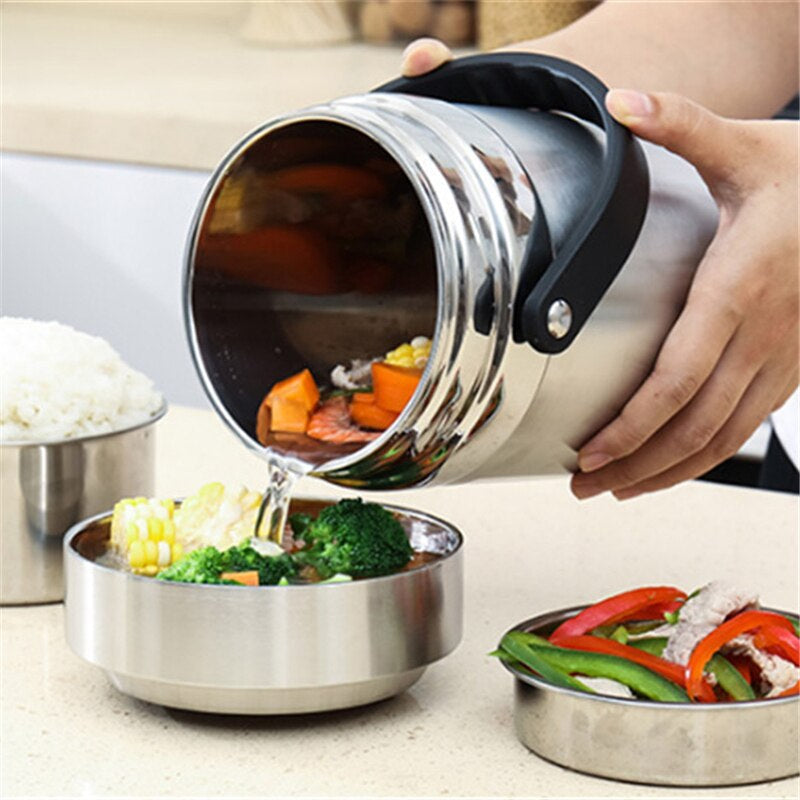 Keeps Food Hot Cold Stainless Steel Lunch Box