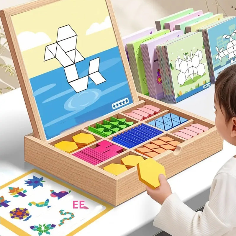 Learning Wooden Magnet Blocks Set