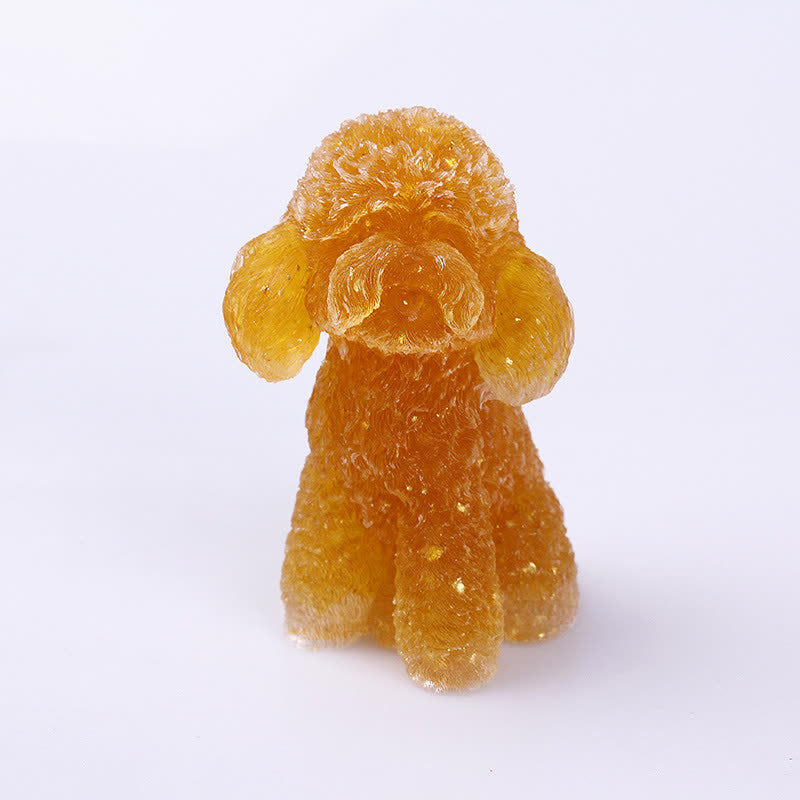 Shiny Gemstone Dog Ornament Figure