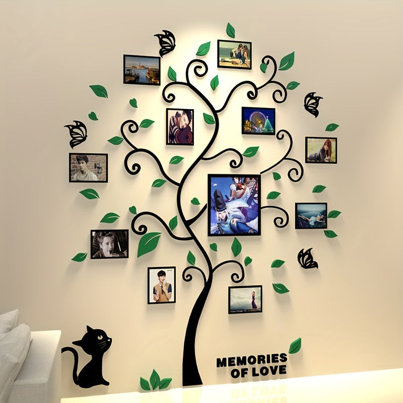 Modern Family Tree Wall Art Frame Sticker Decal - Luxicro