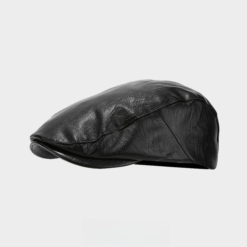 Classic Brown Leather Cap
