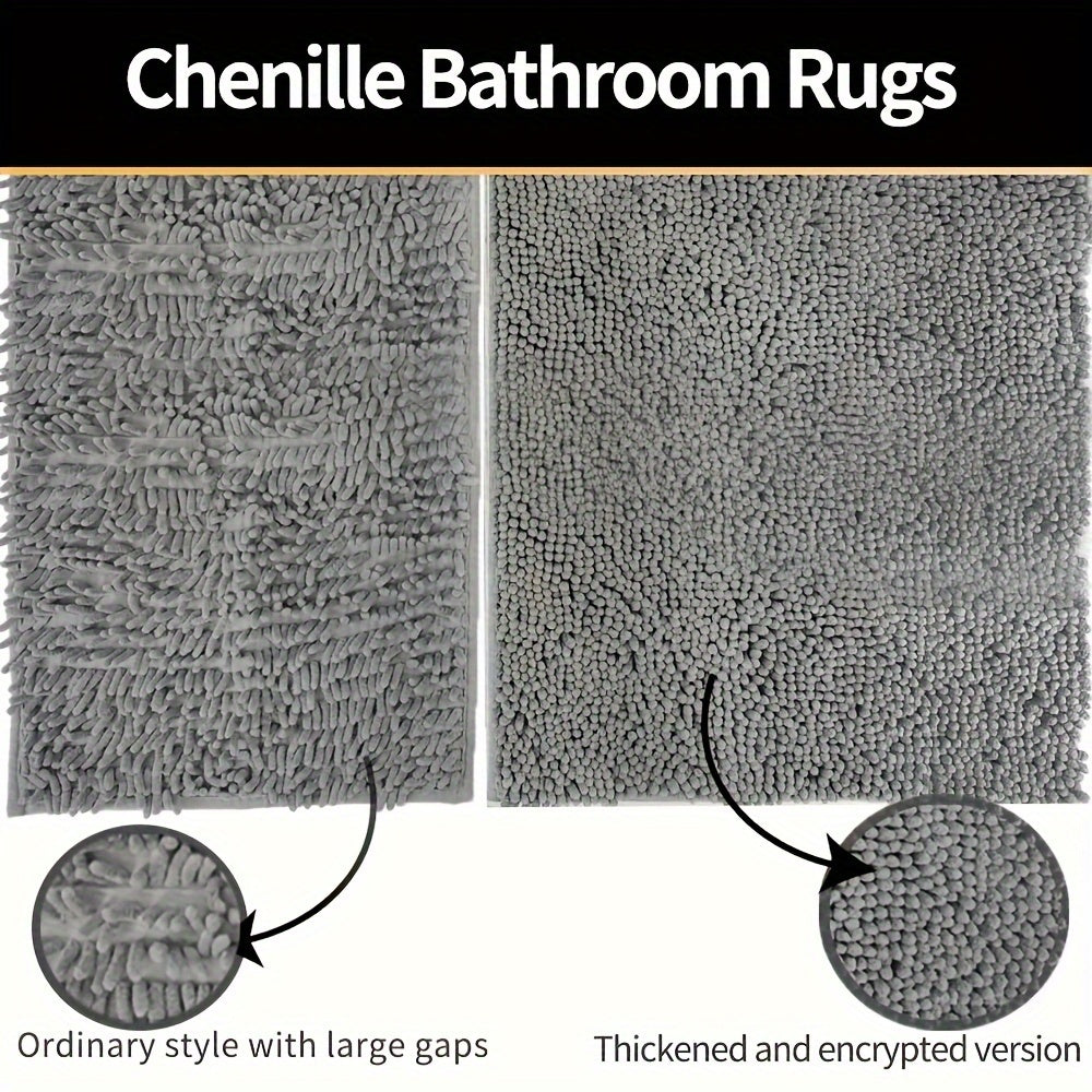 Plush Round Bathroom Mat Ultra Soft Anti Slip