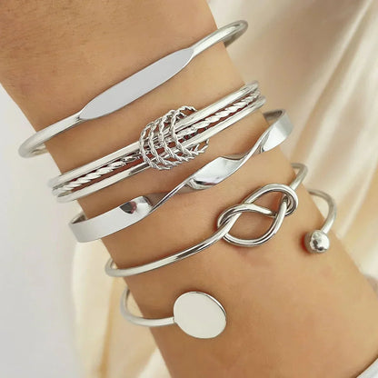 Easy 5pc Twist Style Bangle Set