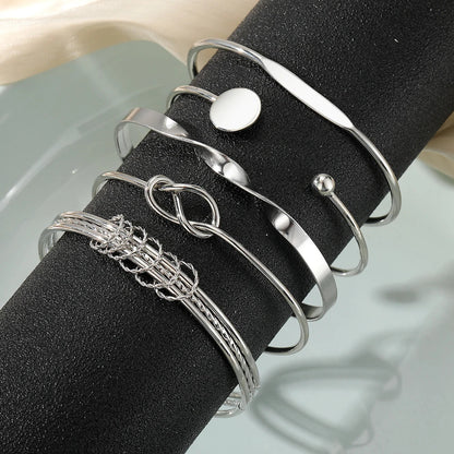Trendy 5 Piece Twist Style Bangles Set