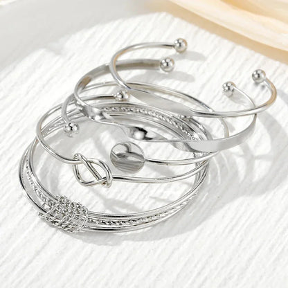 Trendy 5 Piece Twist Style Bangles Set
