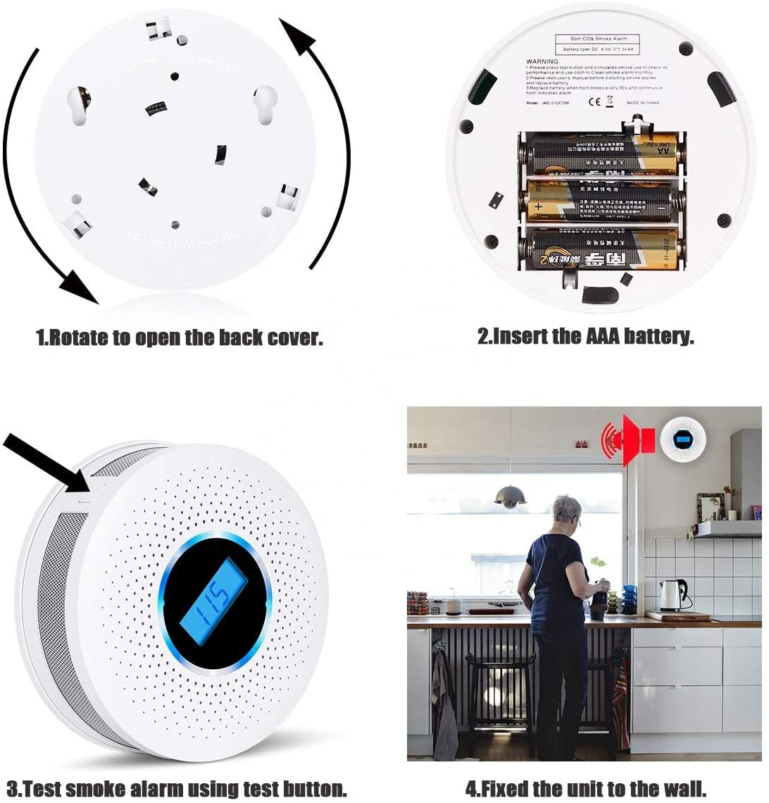 Smart Home Smoke and CO Alarm Detector