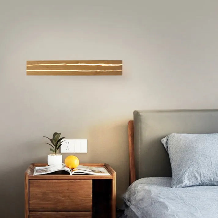 Rustic Wood Wall Light Lamp