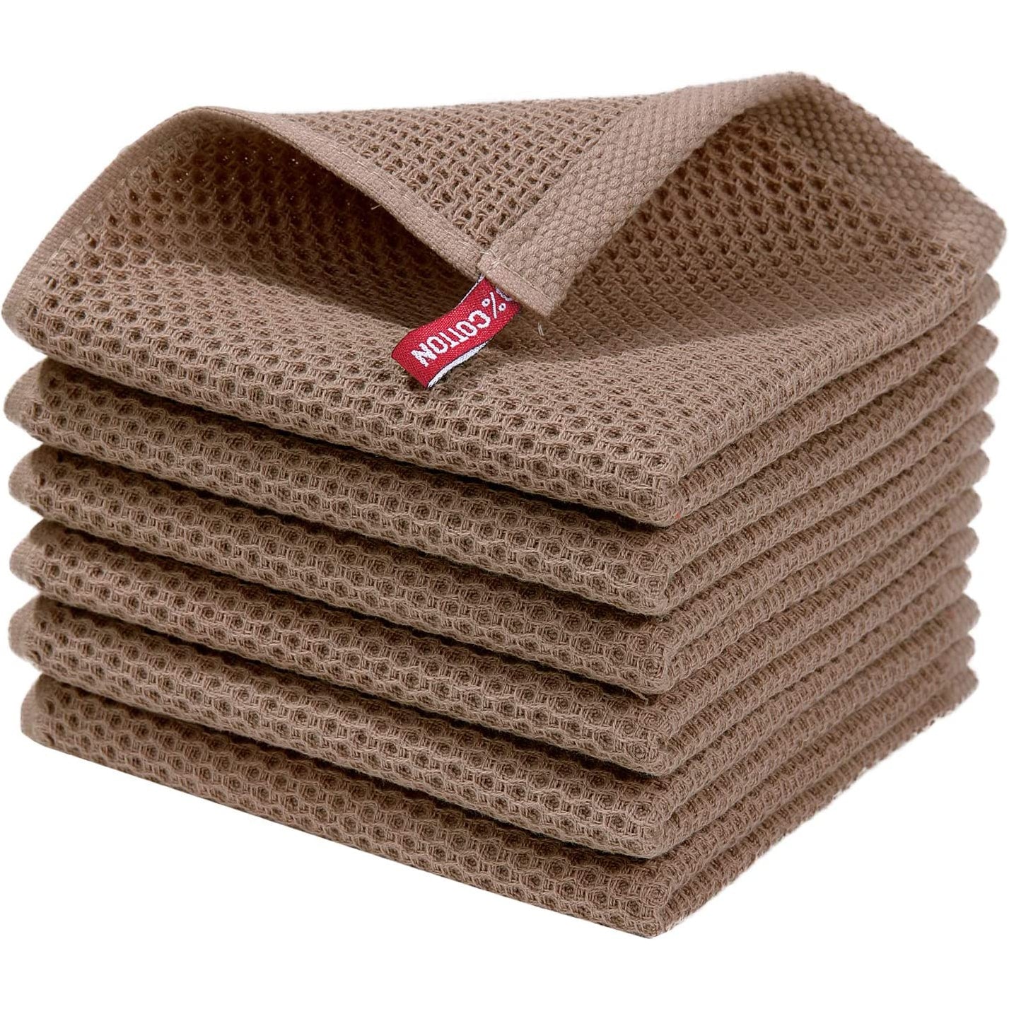 Soft 6-Pack Textured Kitchen Towels Set - Luxicro