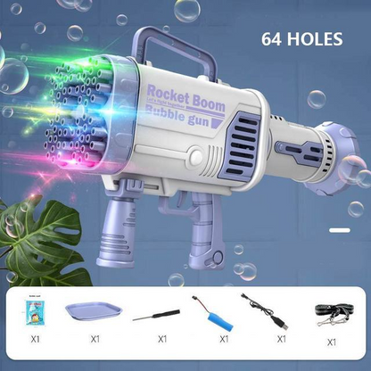 Colorful LED Bubble Gun Toy