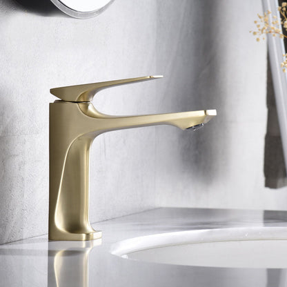 Contemporary Chrome Bathroom Sink Faucet